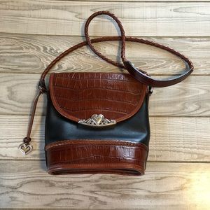 Beautiful Brighton leather braided tote bag